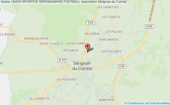plan association Union Sportive Serignanaise Football Sérignan-du-Comtat