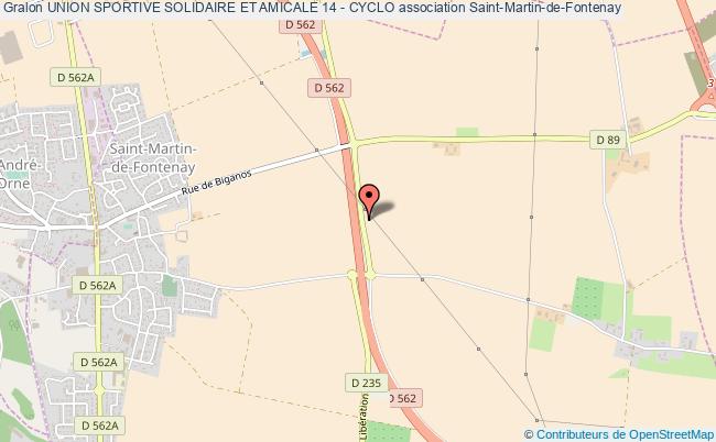 plan association Union Sportive Solidaire Et Amicale 14 - Cyclo Saint-Martin-de-Fontenay