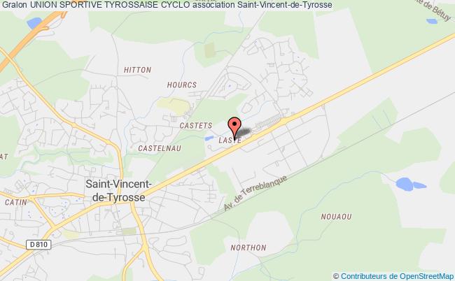 plan association Union Sportive Tyrossaise Cyclo Saint-Vincent-de-Tyrosse