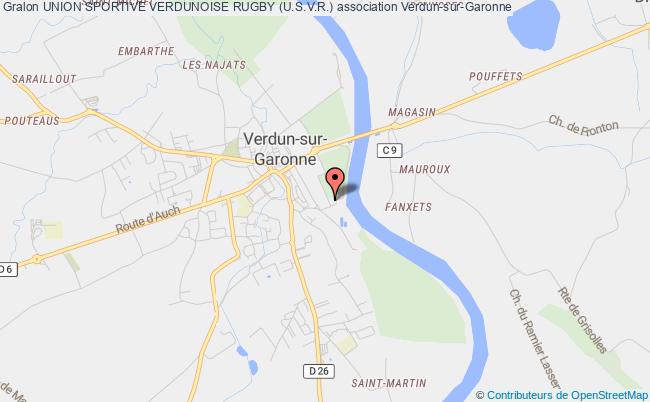 plan association Union Sportive Verdunoise Rugby (u.s.v.r.) Verdun-sur-Garonne