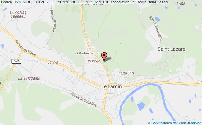 plan association Union Sportive Vezerienne Section Petanque Le    Lardin-Saint-Lazare