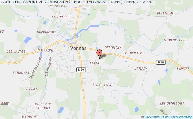 plan association Union Sportive Vonnassienne Boule Lyonnaise (usvbl) Vonnas