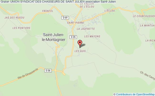 plan association Union Syndicat Des Chasseurs De Saint Julien Saint-Julien