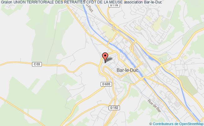 plan association Union Territoriale Des Retraites Cfdt De La Meuse Bar-le-Duc cedex