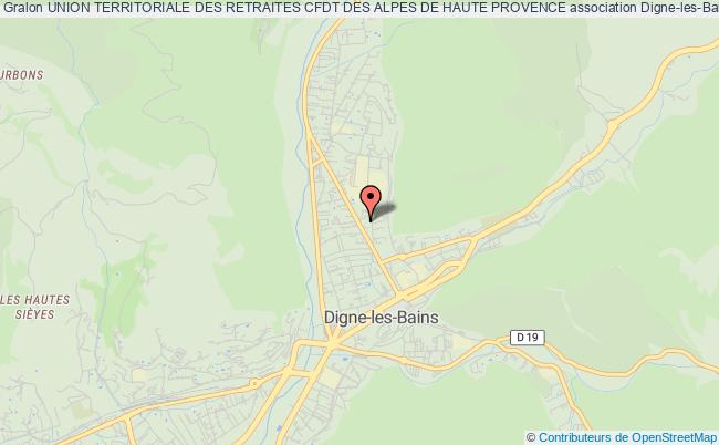 plan association Union Territoriale Des Retraites Cfdt Des Alpes De Haute Provence Digne-les-Bains