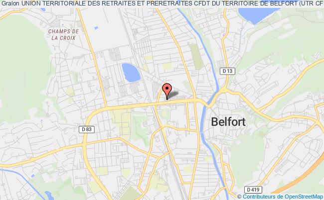 plan association Union Territoriale Des Retraites Et Preretraites Cfdt Du Territoire De Belfort (utr Cfdt 90) Belfort - Cedex