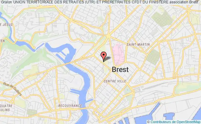 plan association Union Territoriale Des Retraites (utr) Et Preretraites Cfdt Du Finistere Brest