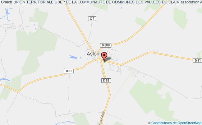 plan association Union Territoriale Usep De La Communaute De Communes Des Vallees Du Clain Aslonnes