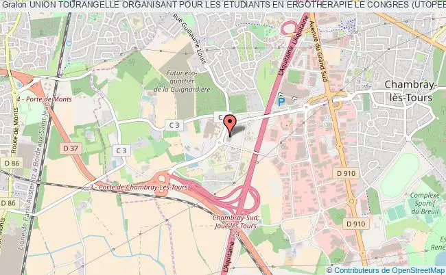 plan association Union Tourangelle Organisant Pour Les Etudiants En Ergotherapie Le Congres (utopeec) Chambray-lès-Tours