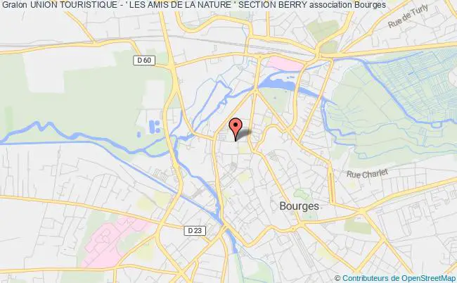 plan association Union Touristique - ' Les Amis De La Nature ' Section Berry Bourges