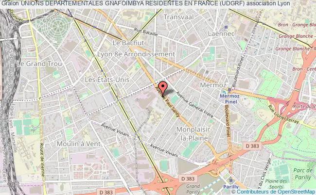 plan association Unions Departementales Gnafoimbya Residentes En France (udgrf) Lyon 8e Arrondissement