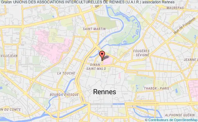 plan association Unions Des Associations Interculturelles De Rennes (u.a.i.r.) Rennes