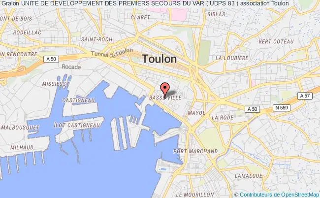 plan association Unite De Developpement Des Premiers Secours Du Var ( Udps 83 ) Toulon