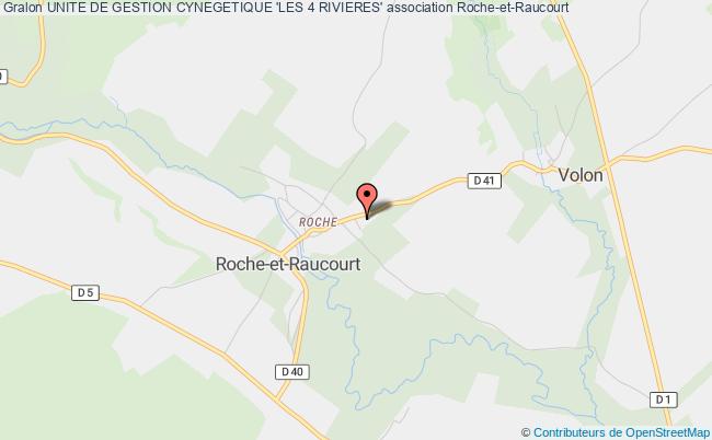 plan association Unite De Gestion Cynegetique 'les 4 Rivieres' Roche-et-Raucourt