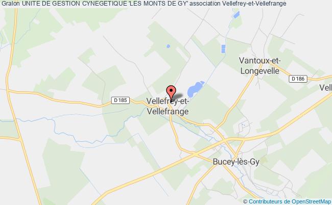 plan association Unite De Gestion Cynegetique 'les Monts De Gy' Vellefrey-et-Vellefrange