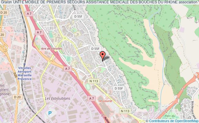plan association Unite Mobile De Premiers Secours Assistance Medicale Des Bouches Du Rhone Vitrolles