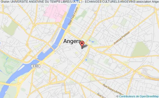 plan association Universite Angevine Du Temps Libre(u.a.t.l.) - Echanges Culturels Angevins Angers