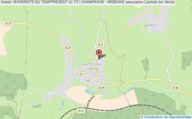 plan association Universite Du Temppresent (u.t.p.) Champagne - Ardenne Launois-sur-Vence
