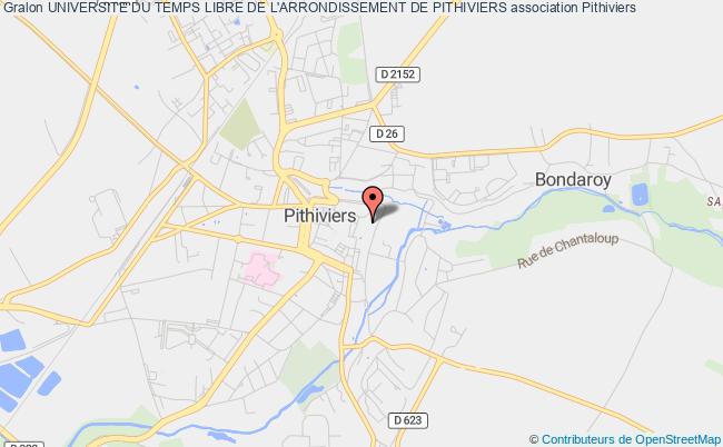 plan association Universite Du Temps Libre De L'arrondissement De Pithiviers Pithiviers