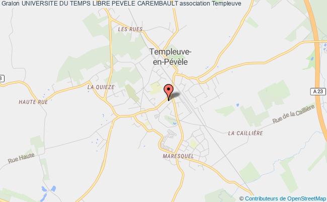 plan association Universite Du Temps Libre Pevele Carembault Templeuve-en-Pévèle