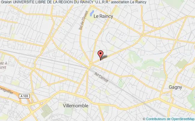 plan association Universite Libre De La Region Du Raincy 'u.l.r.r.' Le Raincy