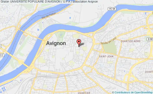 plan association Universite Populaire D'avignon ( U.p.a.) Avignon
