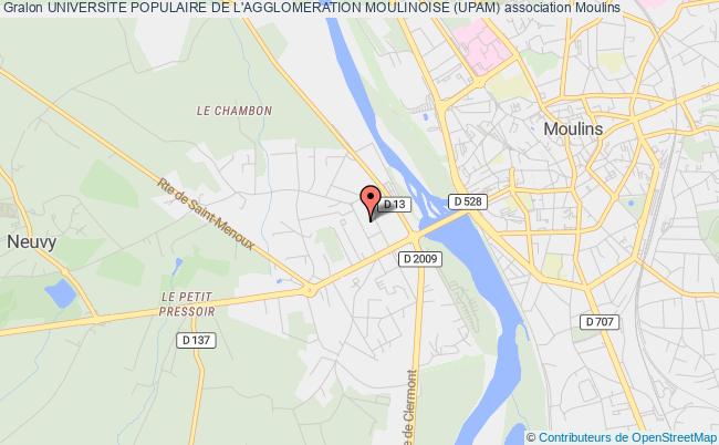 plan association Universite Populaire De L'agglomeration Moulinoise (upam) Moulins