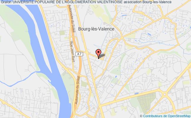 plan association Universite Populaire De L'agglomeration Valentinoise Bourg-lès-Valence