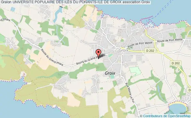 plan association Universite Populaire Des Iles Du Ponants-ile De Groix Groix