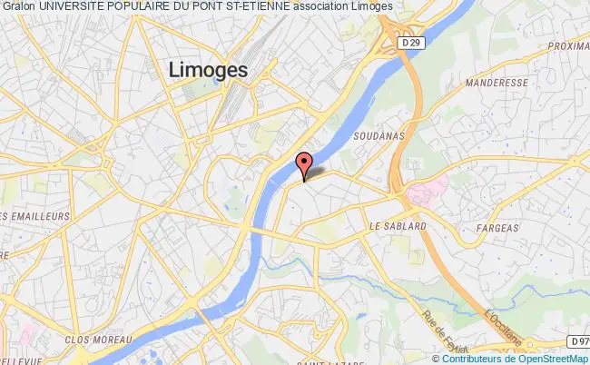 plan association Universite Populaire Du Pont St-etienne Limoges