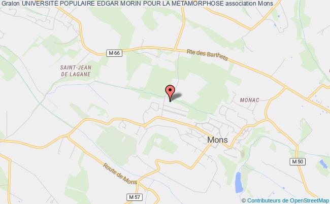 plan association UniversitÉ Populaire Edgar Morin Pour La MÉtamorphose Mons