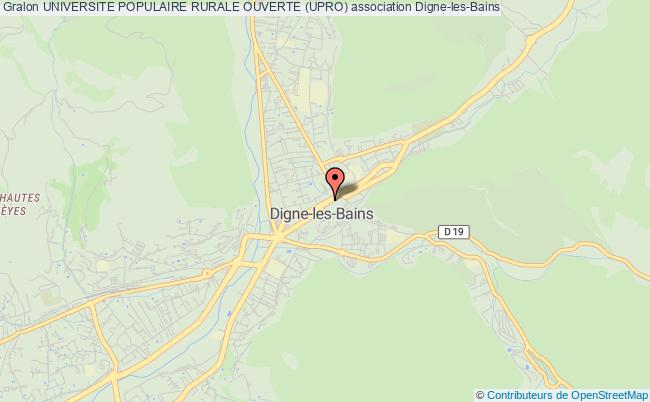 plan association Universite Populaire Rurale Ouverte (upro) Digne-les-Bains