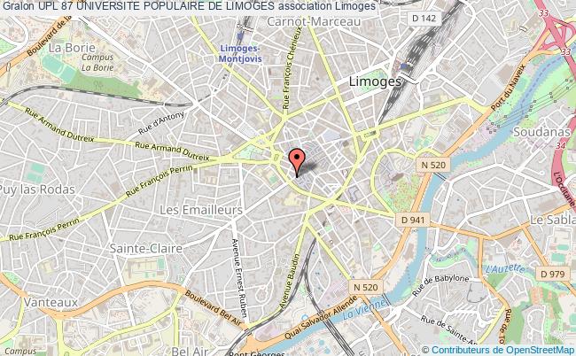 plan association Upl 87 Universite Populaire De Limoges Limoges
