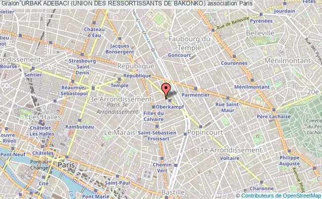 plan association Urbak Adebaci (union Des Ressortissants De Bakonko) Paris