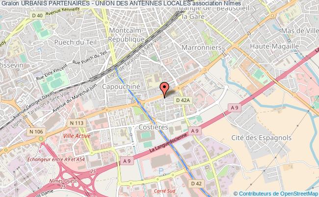 plan association Urbanis Partenaires - Union Des Antennes Locales Nîmes