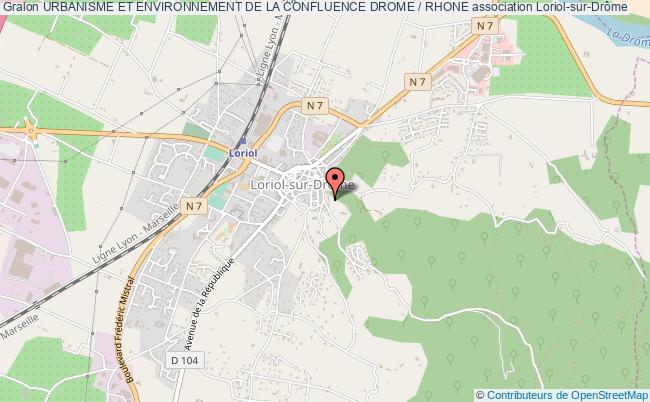 plan association Urbanisme Et Environnement De La Confluence Drome / Rhone Loriol-sur-Drôme