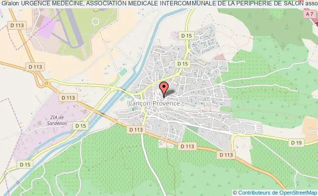 plan association Urgence Medecine, Association Medicale Intercommunale De La Peripherie De Salon Lançon-Provence