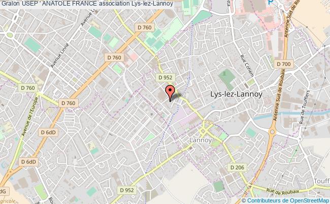plan association Usep ' Anatole France Lys-lez-Lannoy