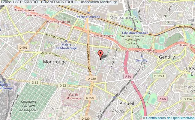plan association Usep Aristide Briand Montrouge Montrouge