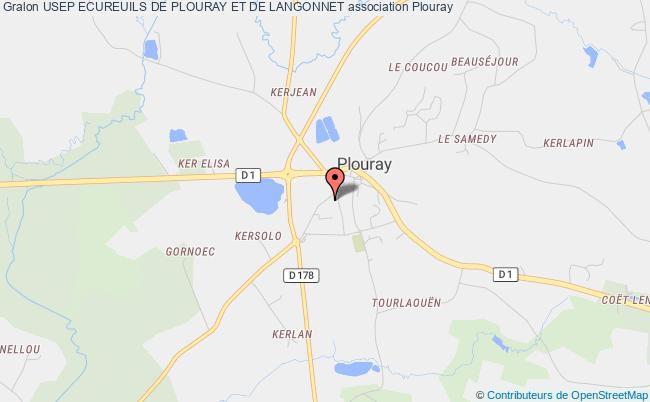 plan association Usep Ecureuils De Plouray Et De Langonnet Plouray