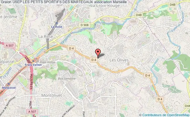 plan association Usep Les Petits Sportifs Des Martegaux Marseille