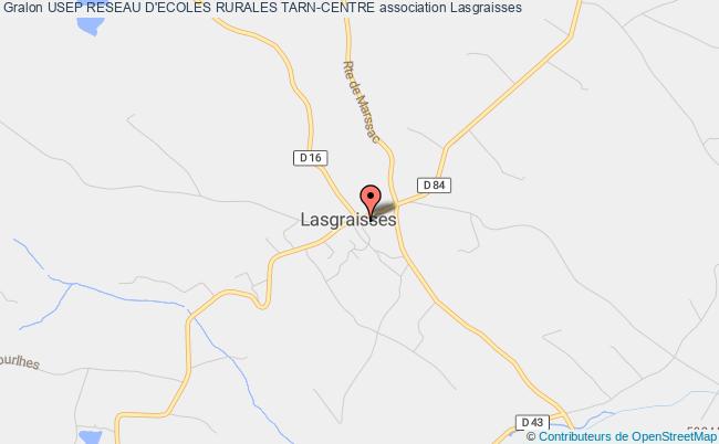plan association Usep Reseau D'ecoles Rurales Tarn-centre Lasgraisses