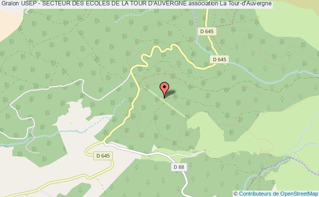 plan association Usep - Secteur Des Ecoles De La Tour D'auvergne La    Tour-d'Auvergne