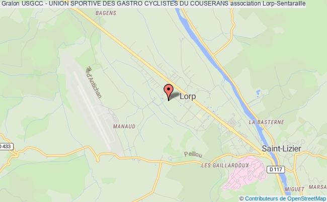 plan association Usgcc - Union Sportive Des Gastro Cyclistes Du Couserans Lorp-Sentaraille