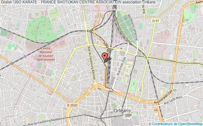 plan association Uso Karate - France Shotokan Centre Association Orléans