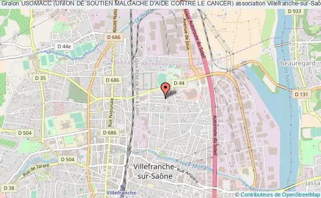 plan association Usomacc (union De Soutien Malgache D'aide Contre Le Cancer) Villefranche-sur-Saône