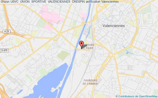 plan association Usvc  Union  Sportive  Valenciennes  Crespin Valenciennes