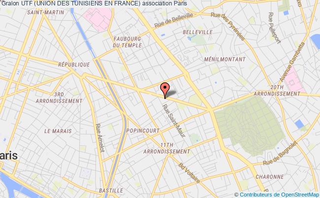 plan association Utf (union Des Tunisiens En France) Paris
