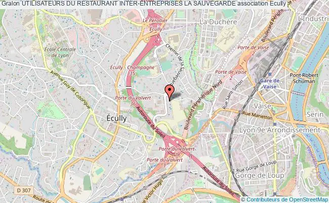 plan association Utilisateurs Du Restaurant Inter-entreprises La Sauvegarde Écully