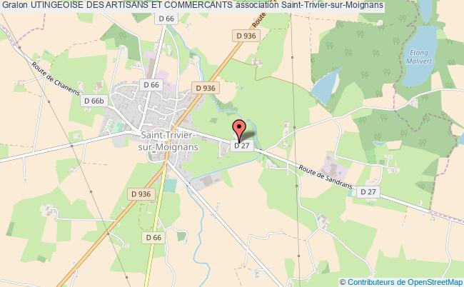 plan association Utingeoise Des Artisans Et Commercants Saint-Trivier-sur-Moignans